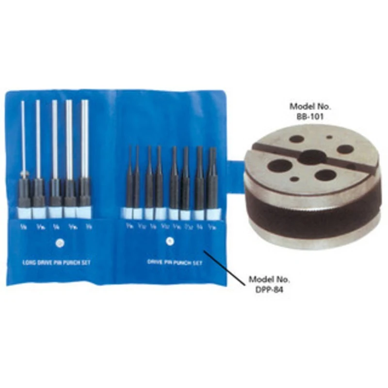 Precise Bench Block & Drive Pin Punch Combination Set - BBD-184